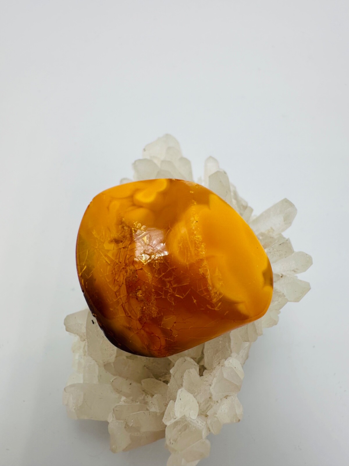 Vintage Baltic Amber Brooch Egg yolk USSR 1970s