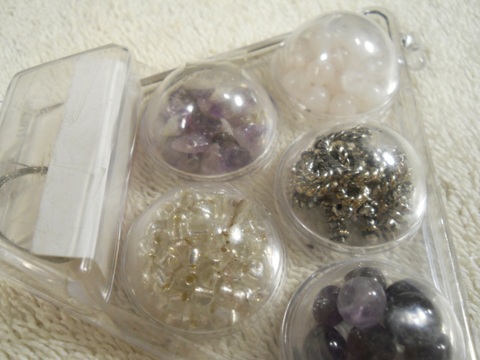 Lot of 7 Kits “Fashion Glass” Amethyst (Purple) Bead Toggle Clasp Jewelry
