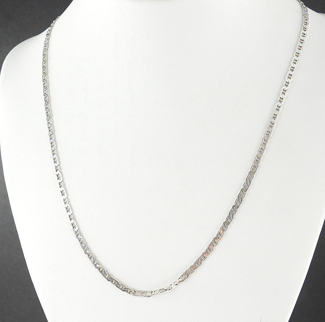 Vintage 925 Sterling Silver Mariner Link Chain Necklace Italy Jewelry 30″ Long