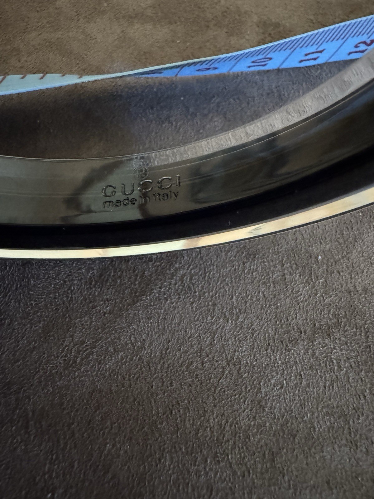 Authentic Vintage Gucci Black & Clear Lucite Bangle Bracelet New With Tags