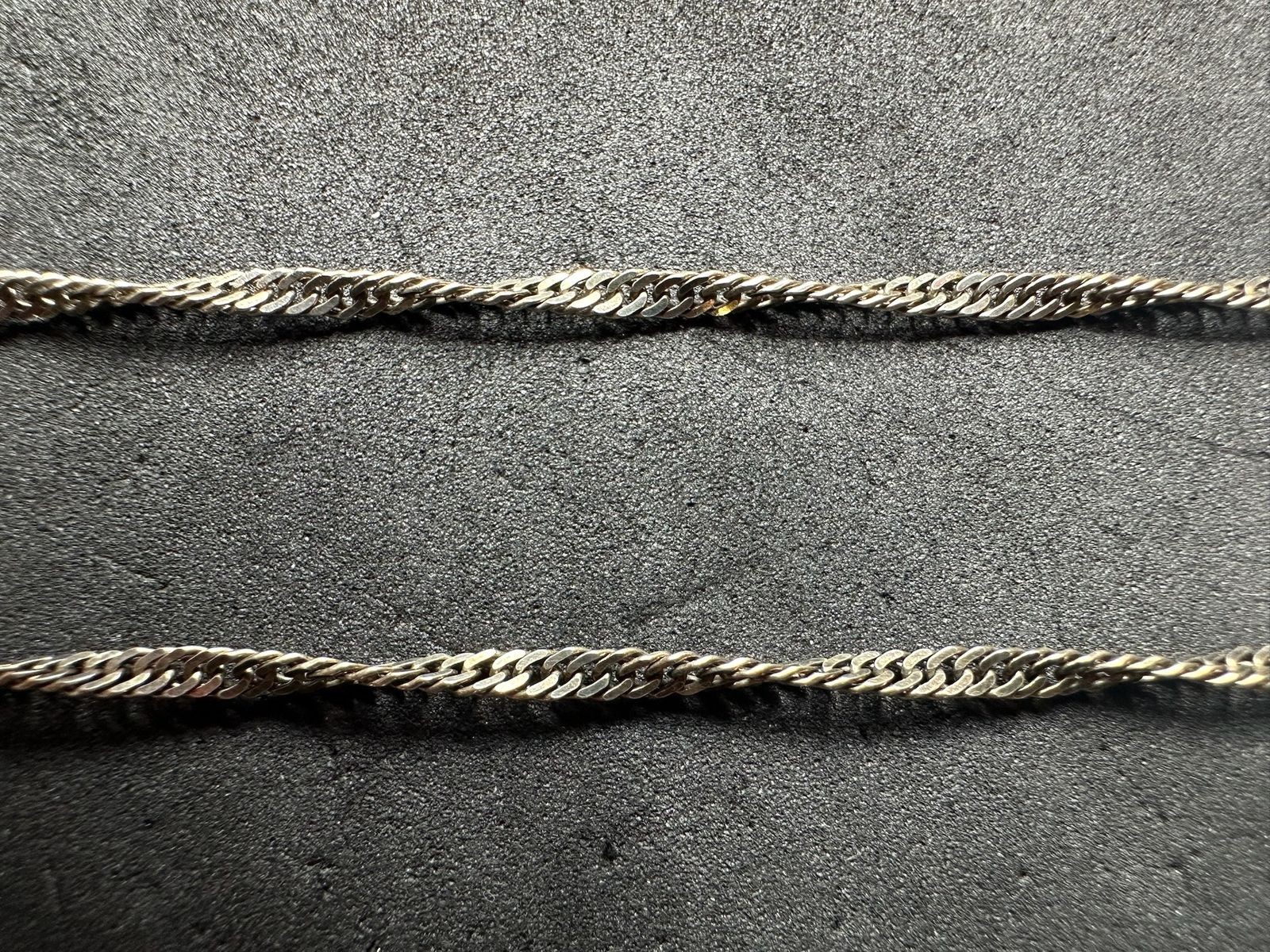 4.25g Vintage Sterling Silver 925 Twisted Curb Chain Necklace 20 in M