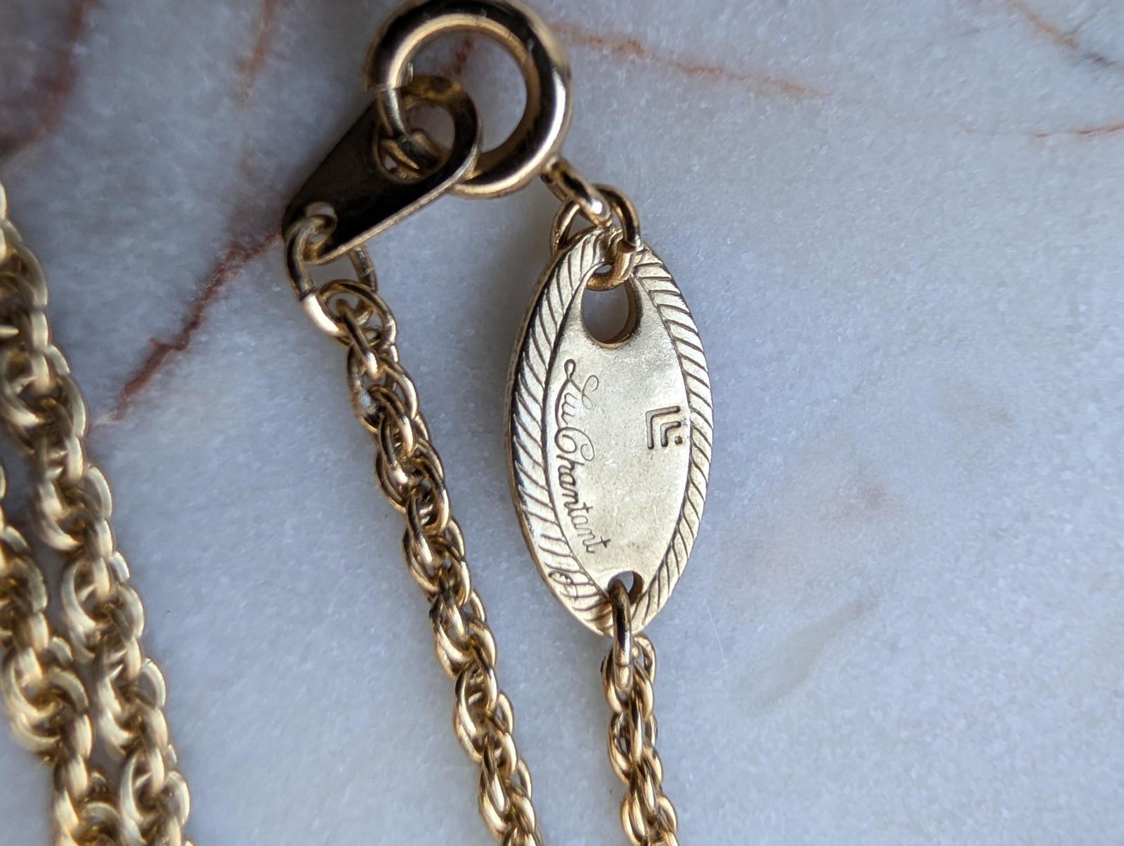 Vintage Lui Chantant Victorian Revival Convertible Brooch Pendant Necklace