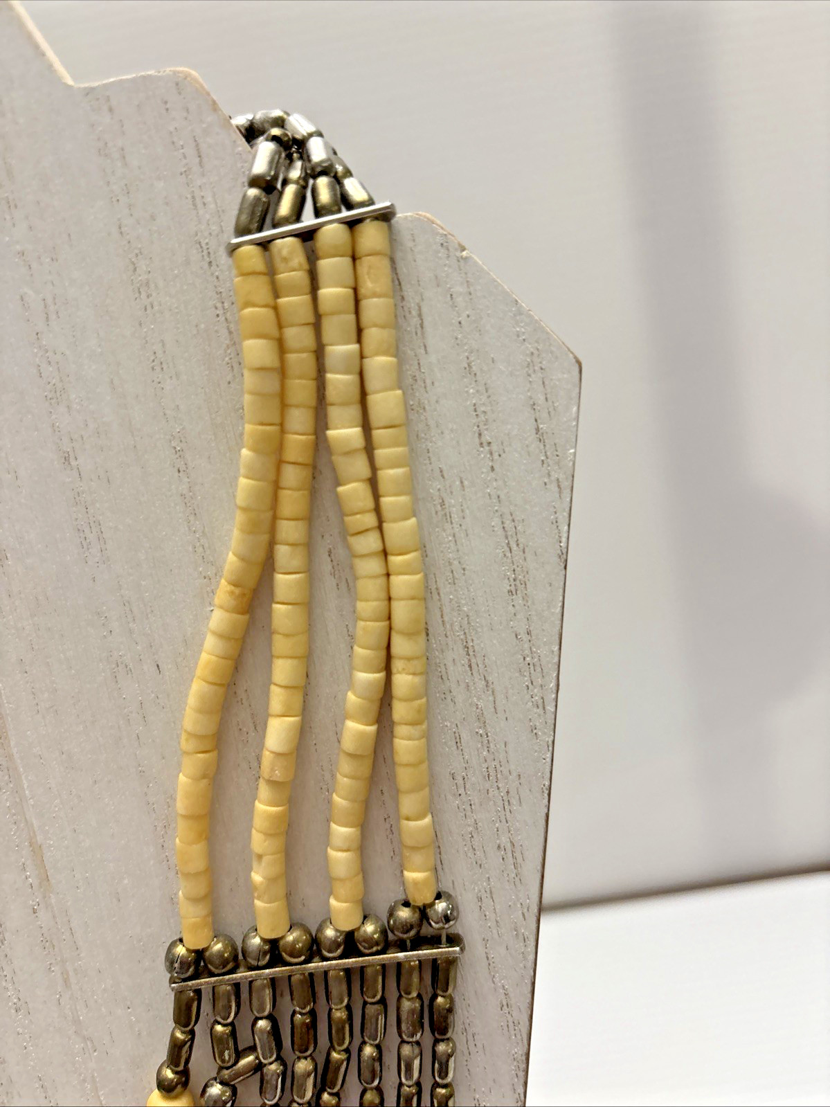 Vintage Beaded Boho Bohemian Style Necklace 22 Inches 8 Strand Jewelry Statement