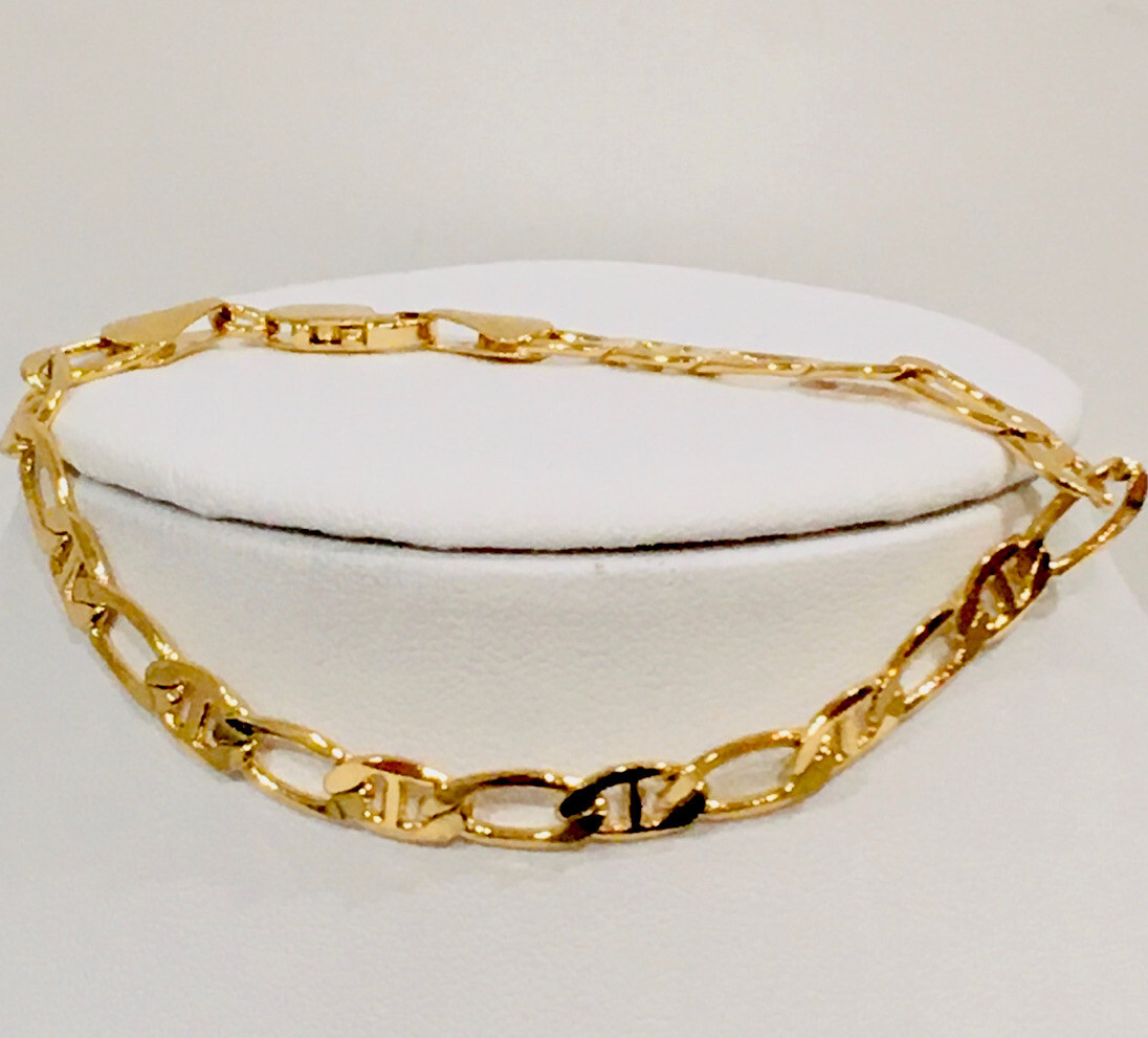 Vintage Gold Plated Fancy Figueroa Link 22” Necklace 7” Bracelet Set