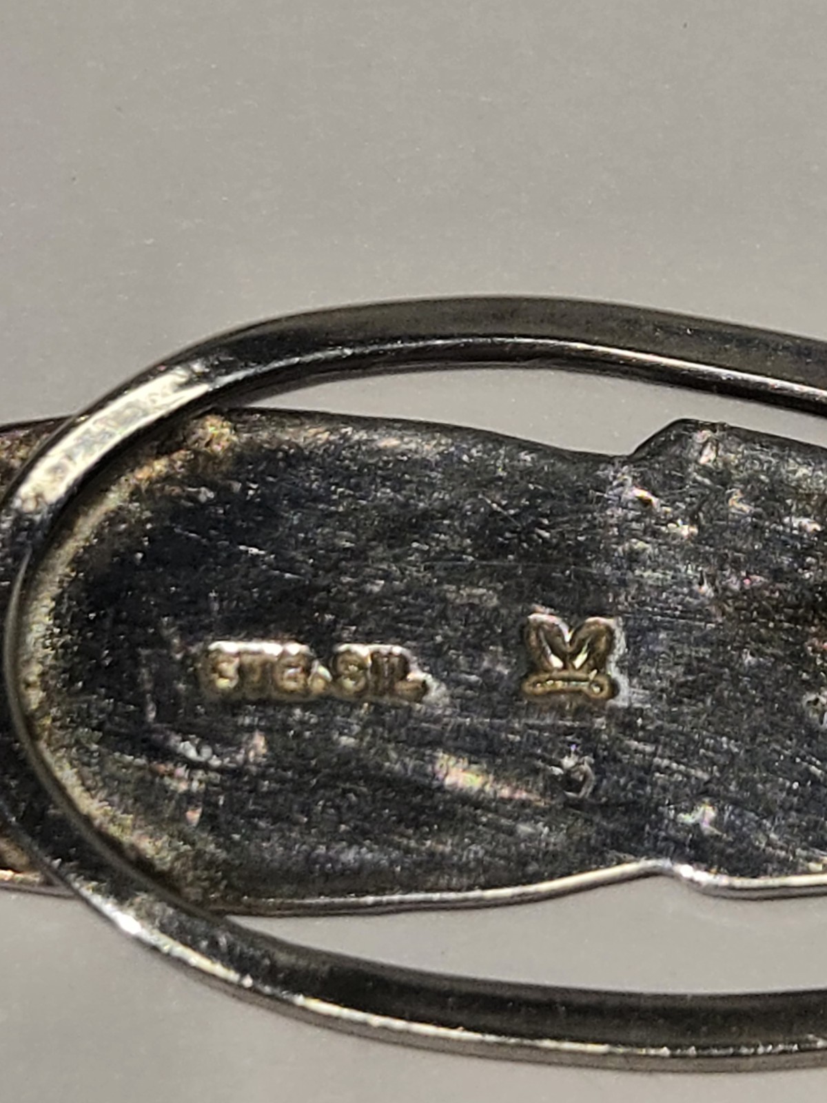 Vintage Ataahua Signed Paua Abalone Shell Leaf Brooch