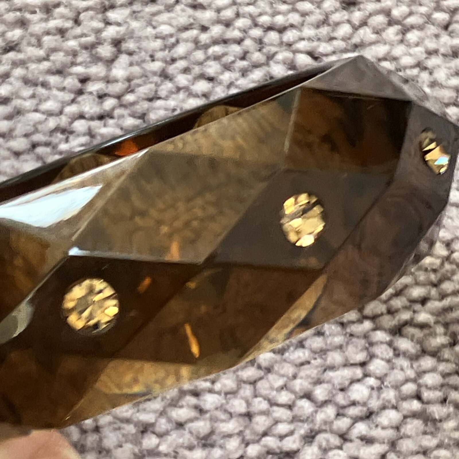 VINTAGE FACETED GEMS BANGLE BRACELET