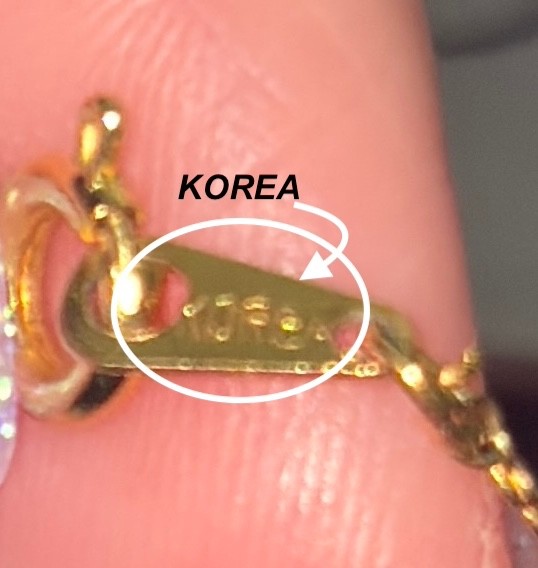 Gold Heart with Faux Pearl Korean 17″ Necklace