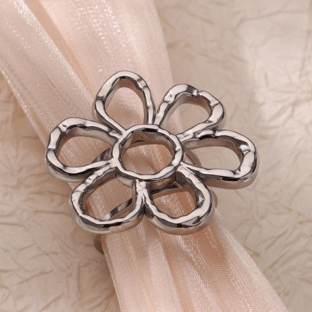 Vintage Geometric Flower Adjustable Ring Gold Plated 316l Stainless Steel Gift