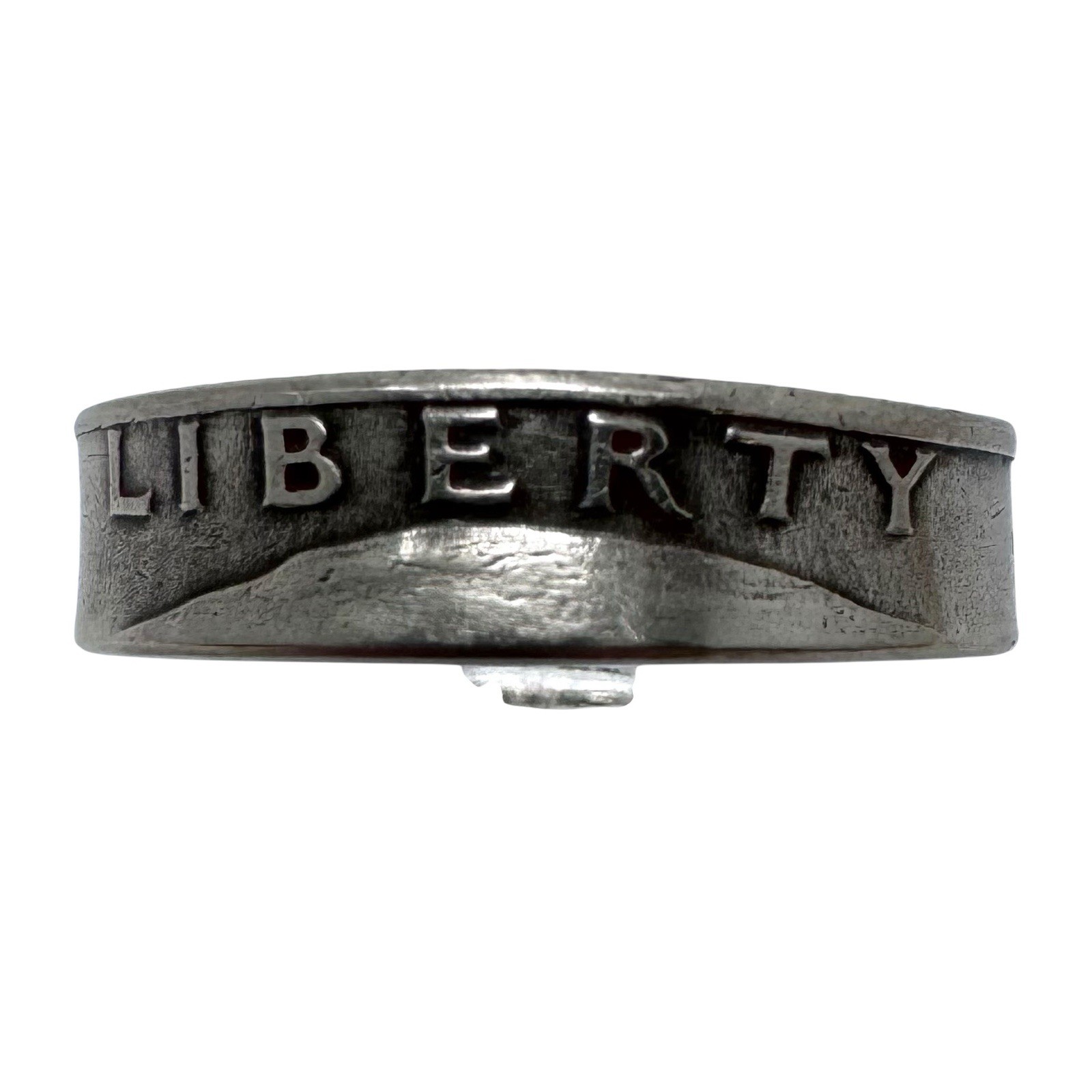 Vintage 1978 US Quarter Coin Ring Silver Tone Narrow Band Handmade Jewelry 9