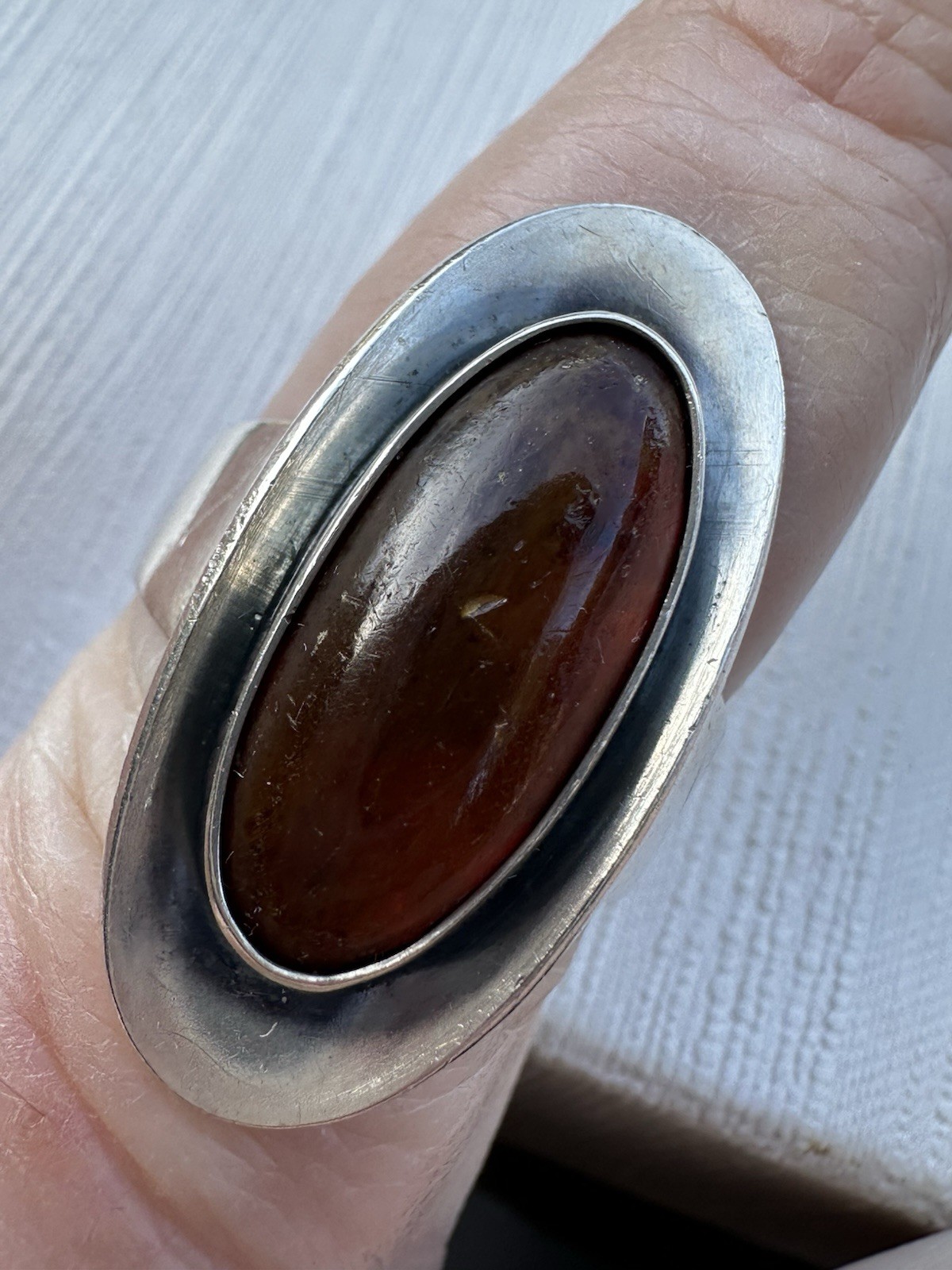 N.E From Vintage Denmark 925S Sterling Silver Modernist Ring
