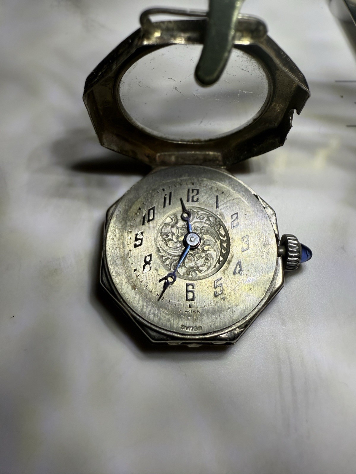 1920s Art Deco Elain Watch With 14k White Gold Case
