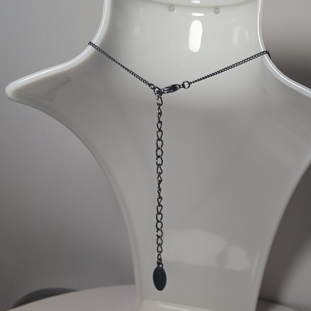 Gwen Stefany mark Vintage Black Stone Woman Necklace