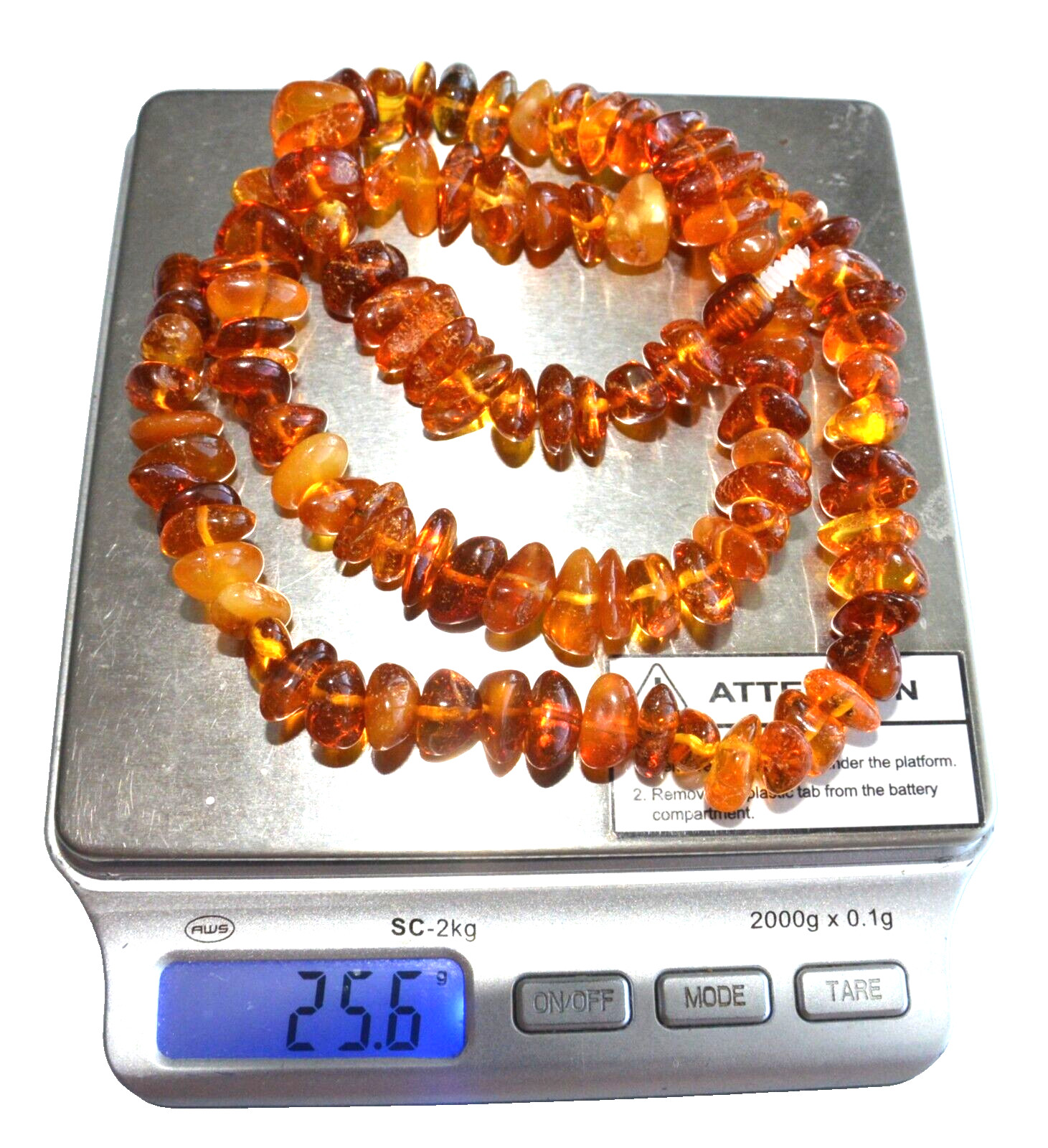 ✅52cm = 25gr RUSSIAN SOVIET BALTIC AMBER BEAD NECKLACE 琥珀 BRACELET STONE PENDANT