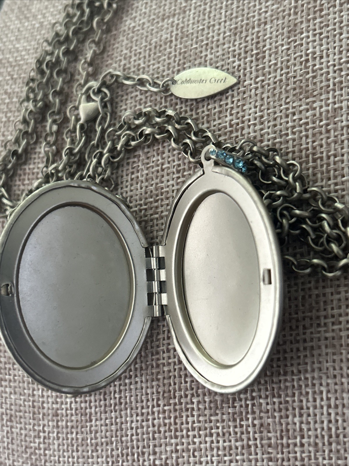 Vintage Signed Lot Coldwater Creek Necklaces Pendant Locket MOP Silver Gold Tone