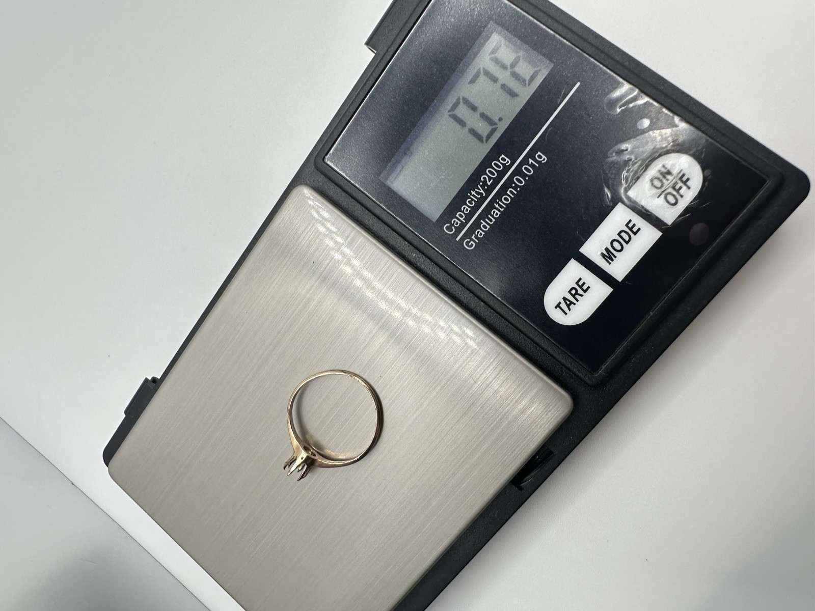 Antique Victorian Gold Fill? Claw Prong Setting Ring SZ6.75 Repair No Stone Read