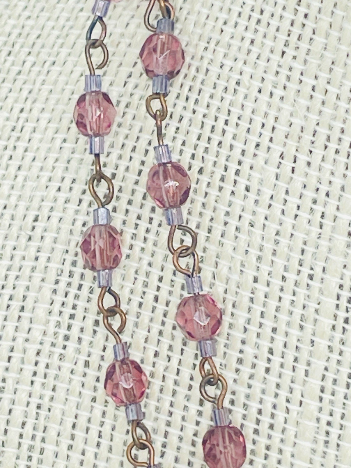 Whimsigoth Crystal Starburst Bib Necklace Purple Glass Drop Statement 18″