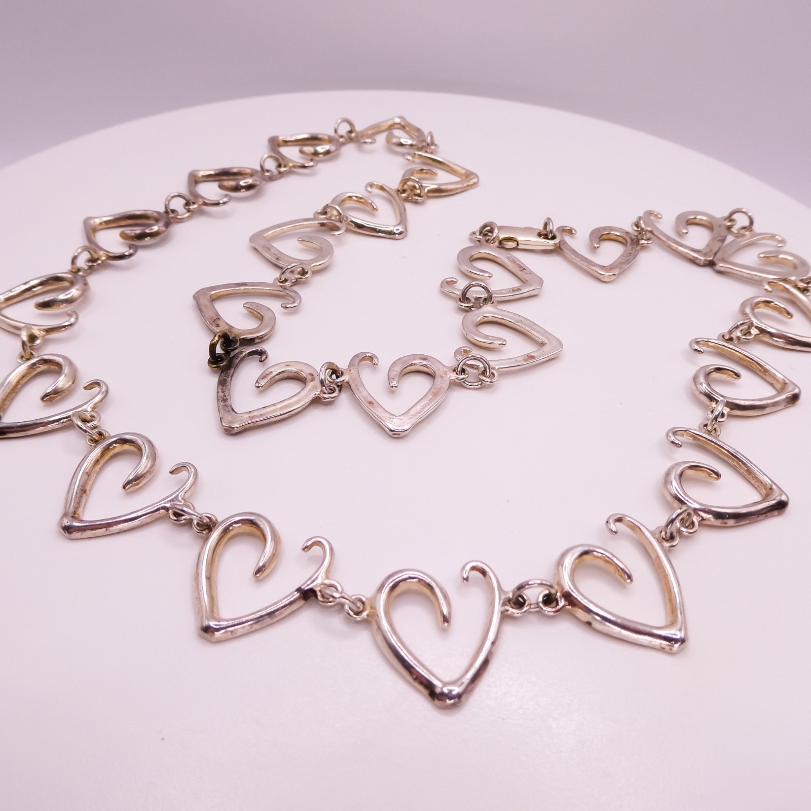 P Emerson Sterling Silver 925 Open Heart Station 23.5″ Women’s Necklace