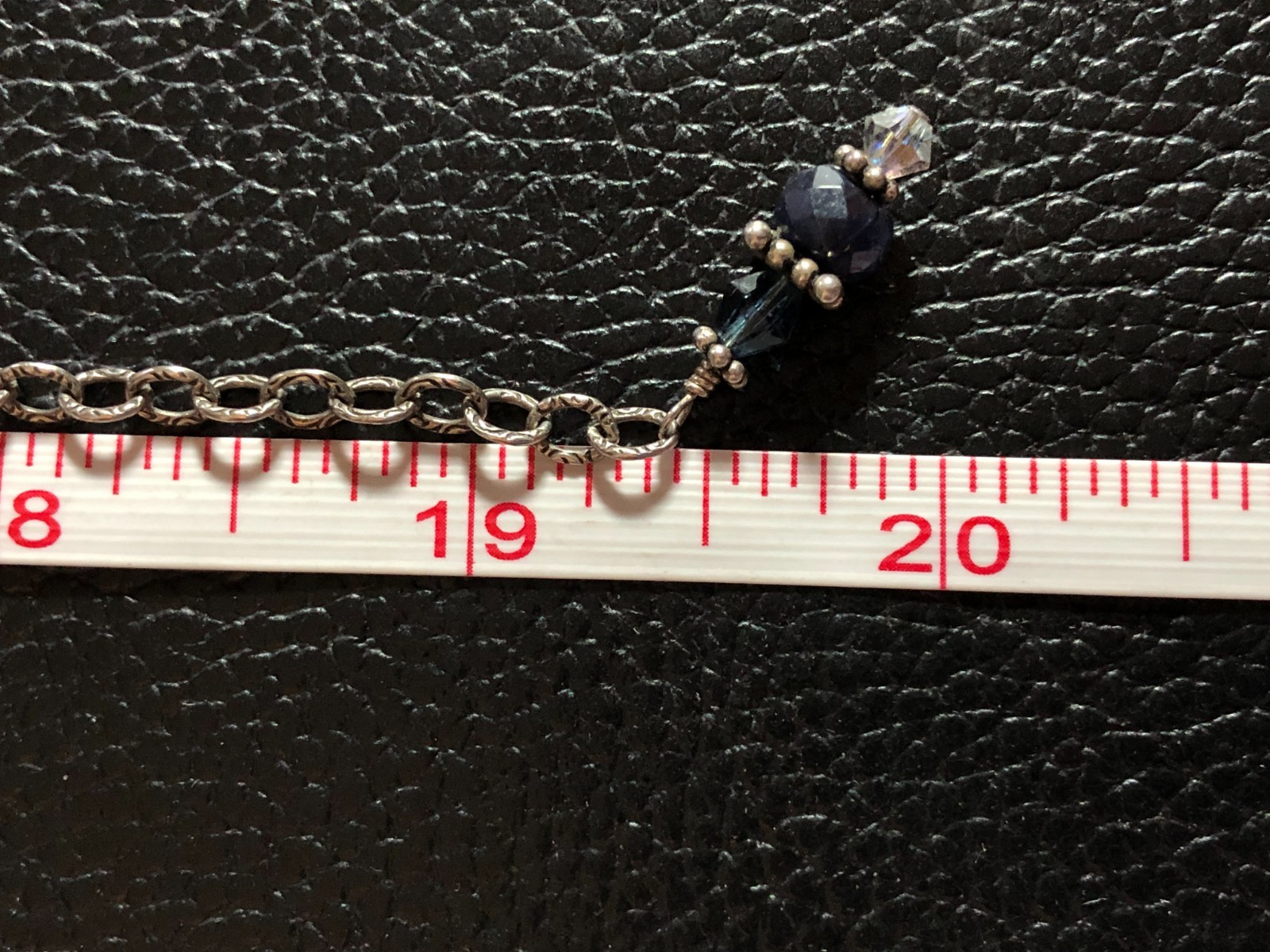 Vintage Sterling Silver Lapis Bead Necklace Boho Natural Blue Gemstones 19″ 6060
