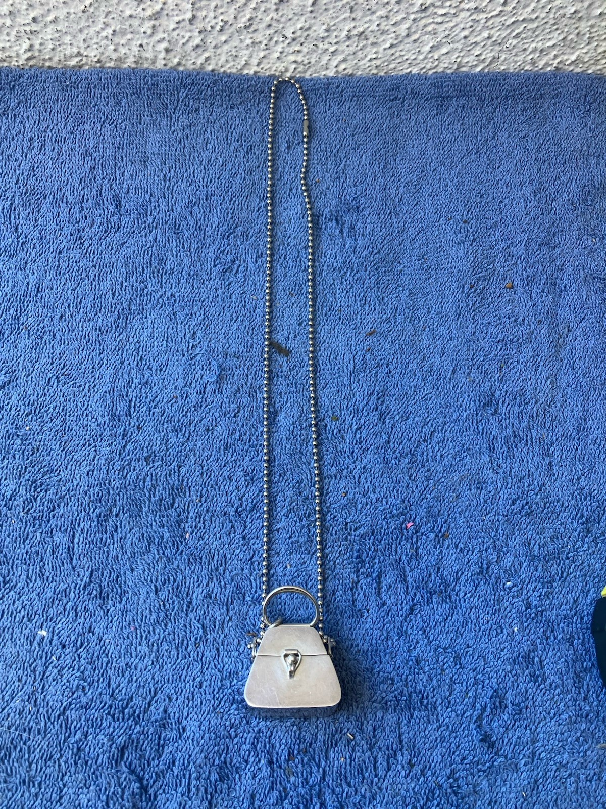 Vintage 996 Mexico Td- 116 Sterling Silver 925 Small Purse Pendant Necklace