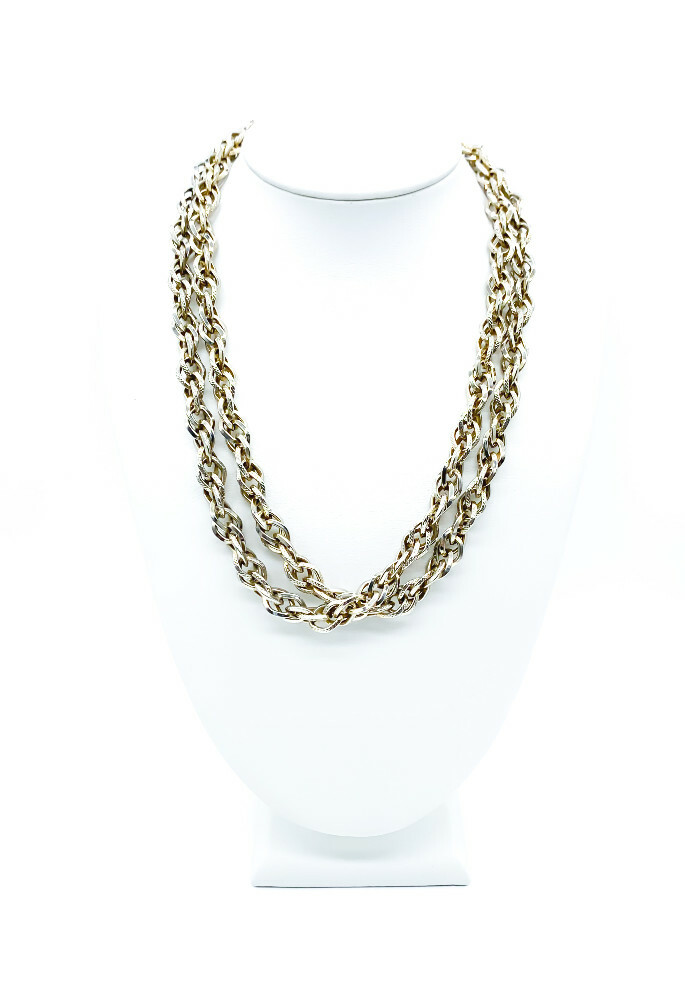 Vintage Retro Silver Pl Long Rope Price Of Whales Specialty Chain Necklace 35″