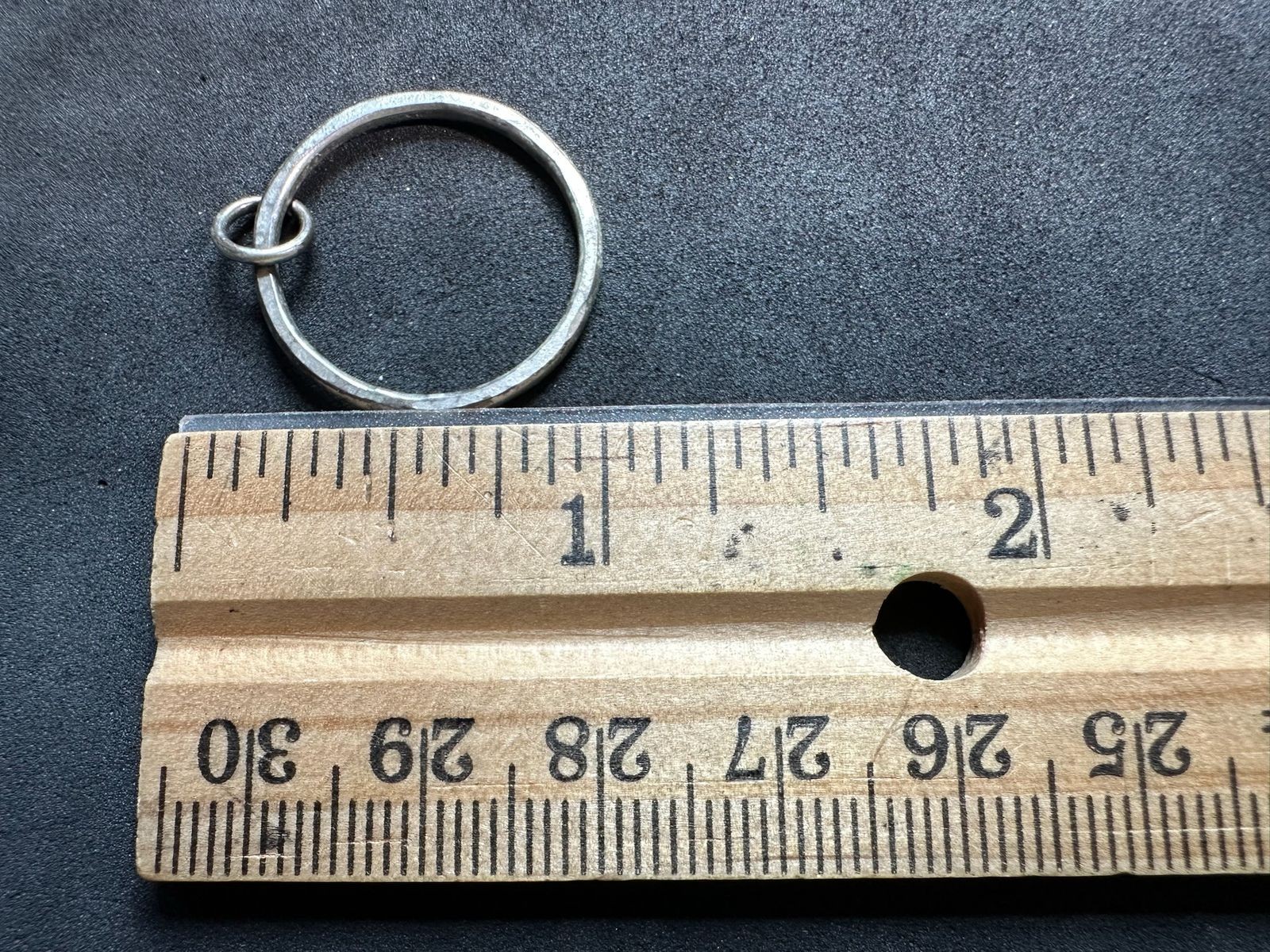 1.53g Vintage Sterling Silver 925 Circle Hoop Loop Ring Pendant M
