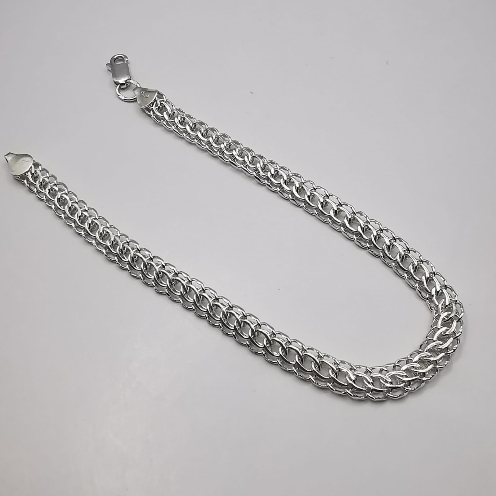 Vintage Sterling Silver Handmade Bracelet 8.86 in (22.5 cm) 0.30 oz (8.50g)