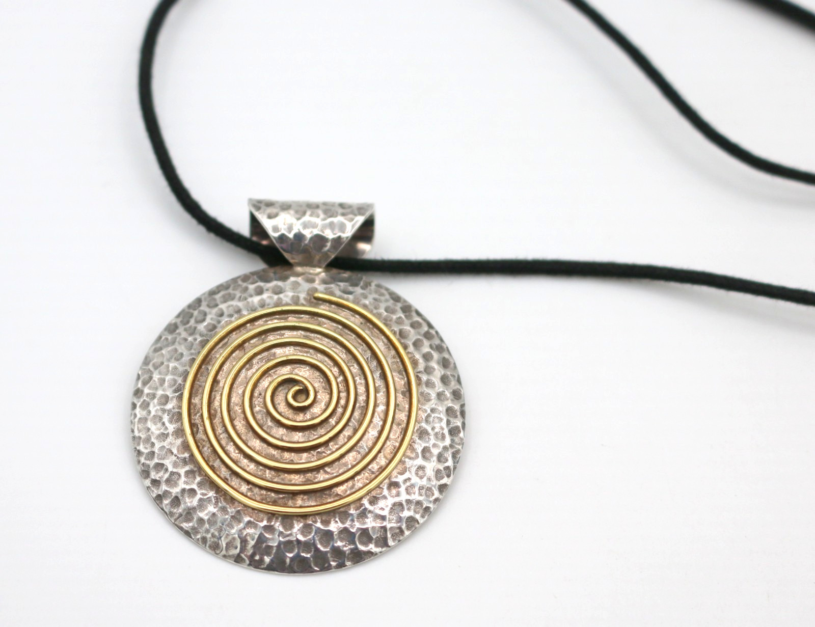 VTG Modernist Dominique Dinouart DDD Mexico Sterling Silver 925 Pendant Necklace