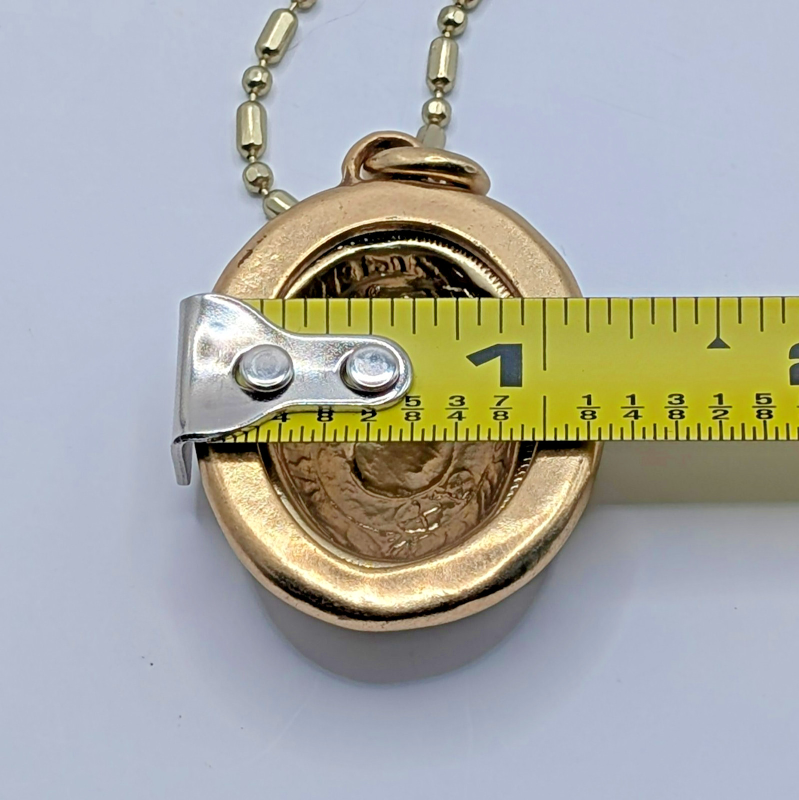 Vintage Scarab Egyptian Revival Station Chain Pendant Necklace