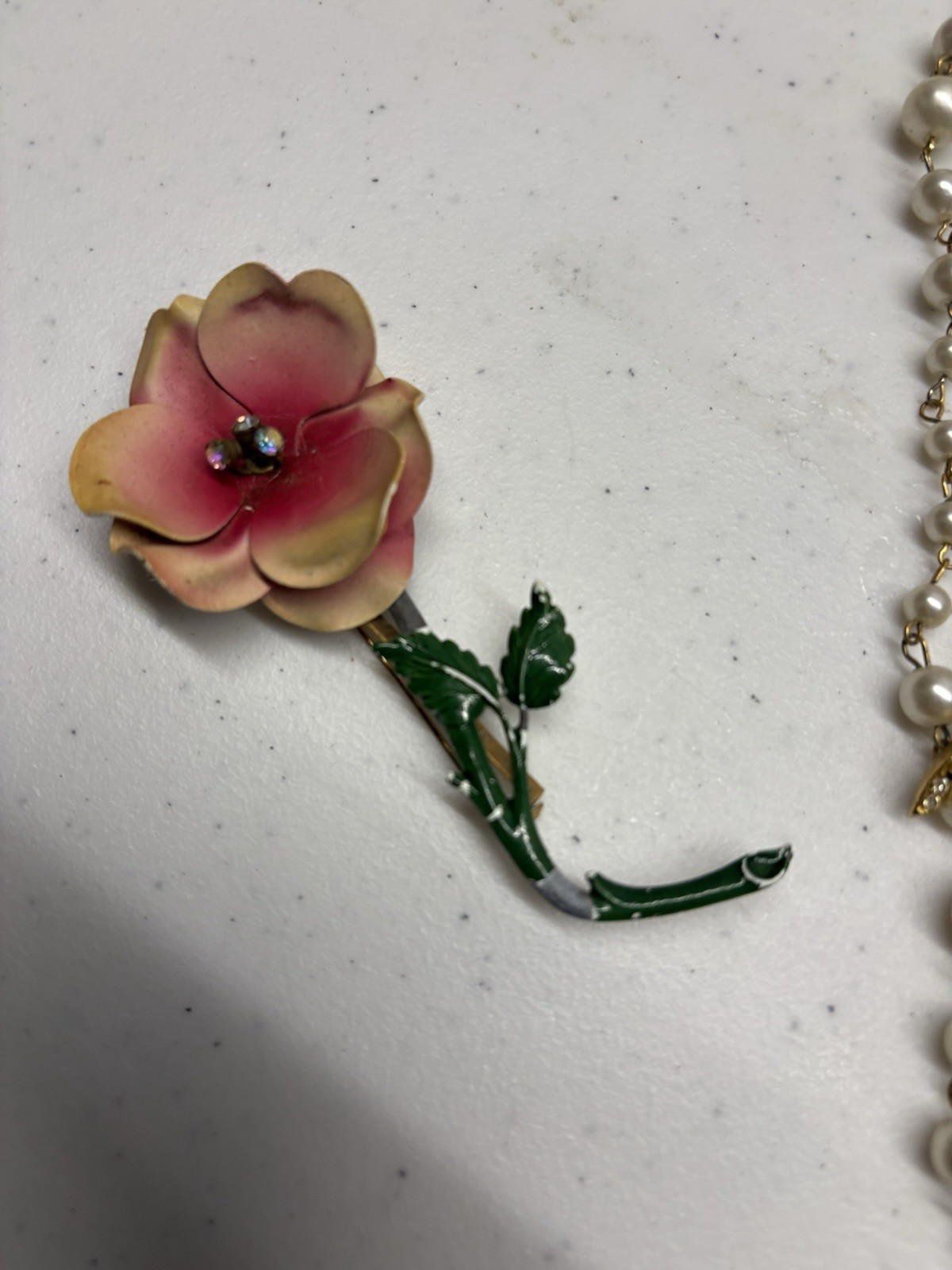 Vintage Costume Jewelry Lot Necklaces Brooches Pins Bracelet Ring Faux Pearl