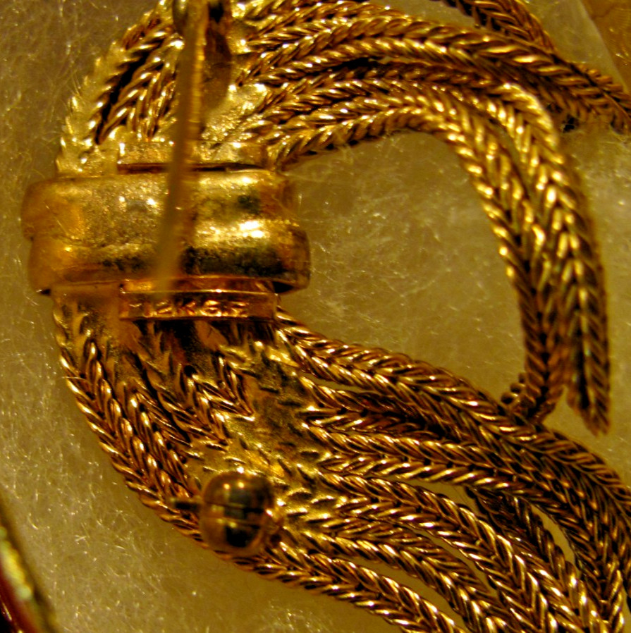 Beautiful!! Vintage “AC” Alice Caviness 12K Gold Filled Tassel Brooch Pin