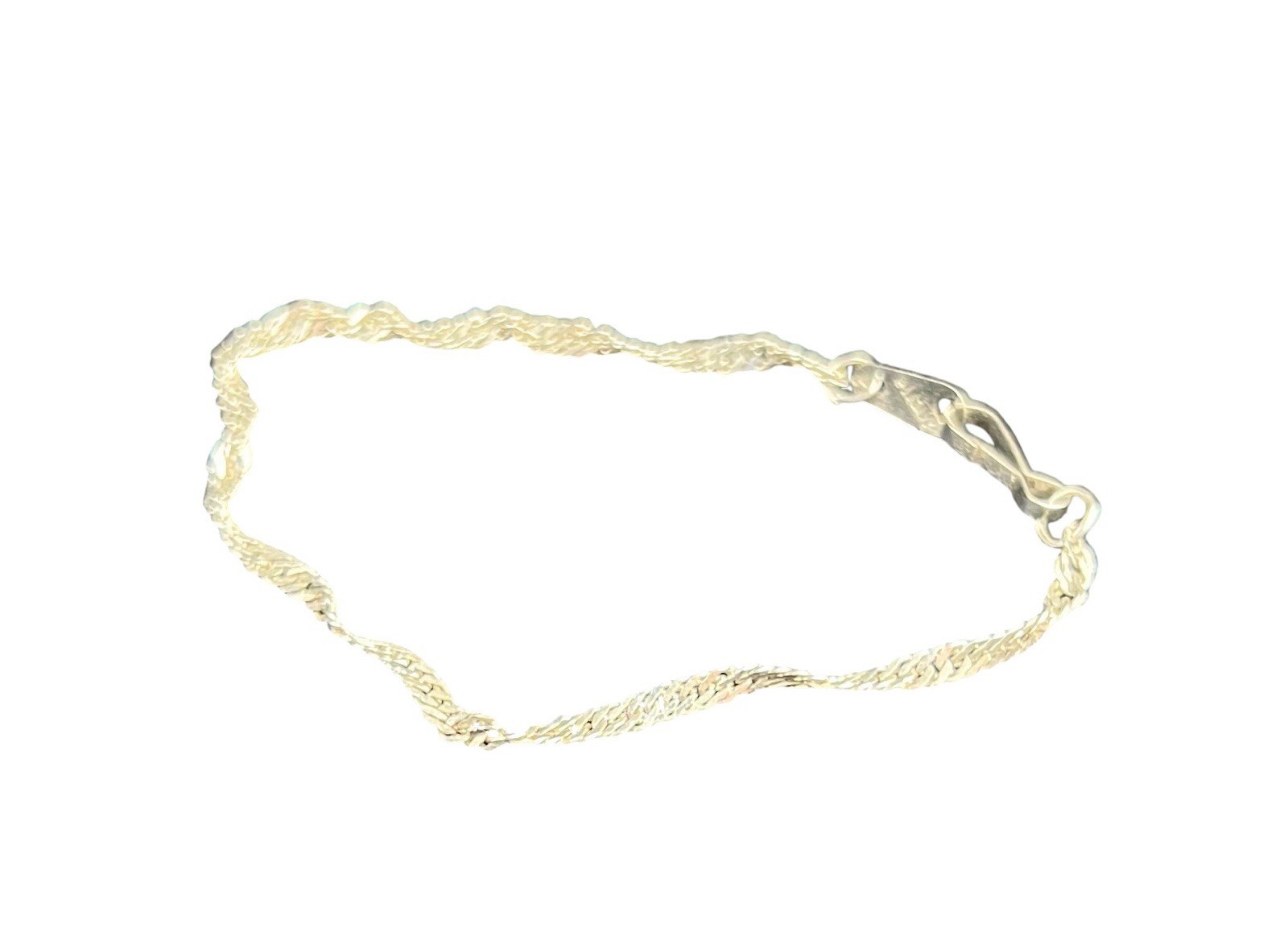 Vintage Silver-time Twist Bracelet 7″ Made By Avon Silver-tone