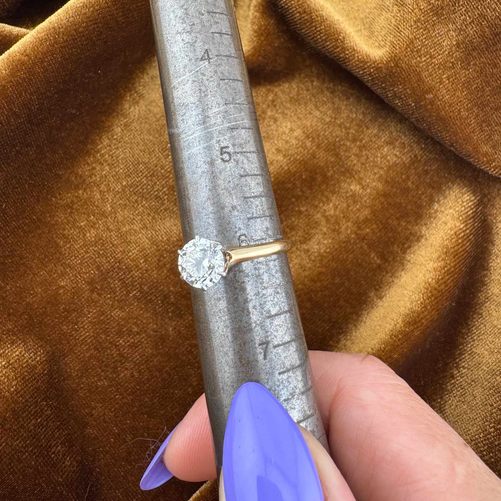 Stunning Antique 1.28ct Old European Cut Diamond Solitaire Ring in 14K Gold