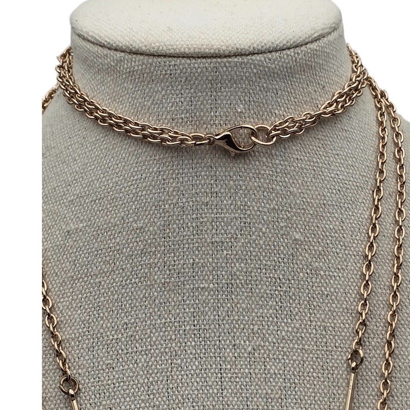 Fringe Layered Multi-Strand Geometric Pendant Vintage Necklace