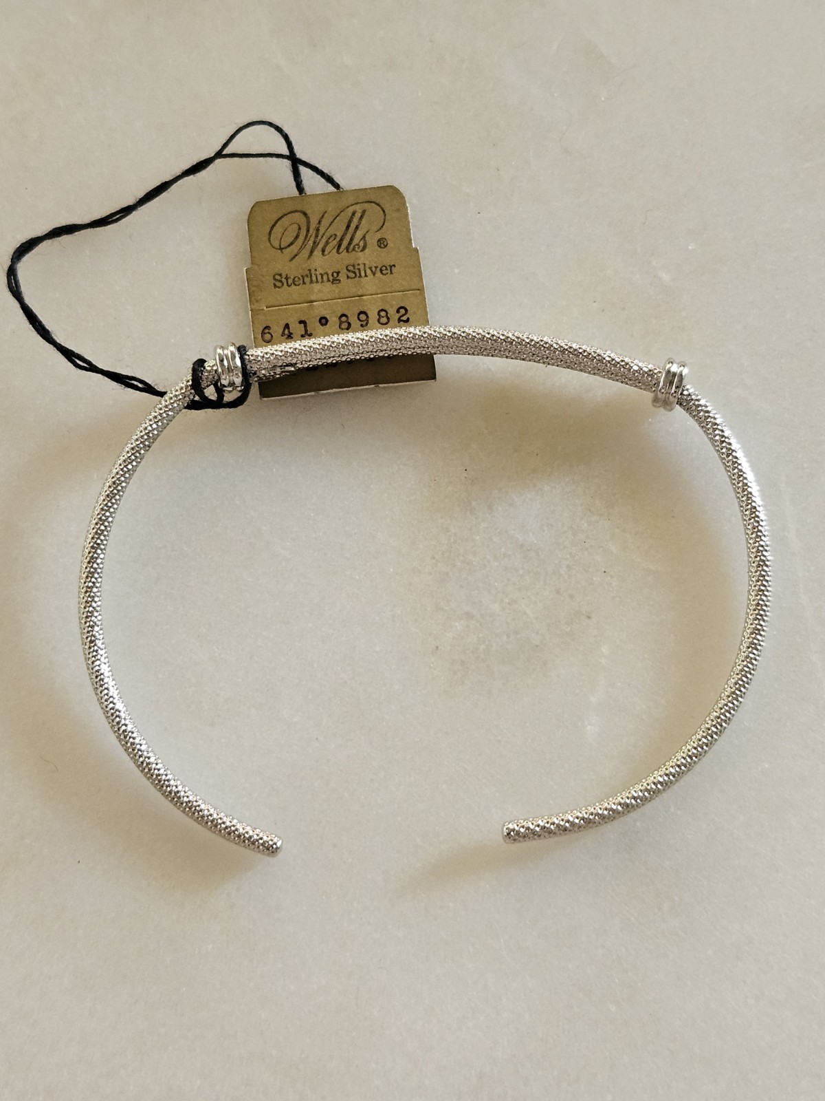 Vintage Wells Co Sterling Silver Cuff Style Bracelet With Original Tag
