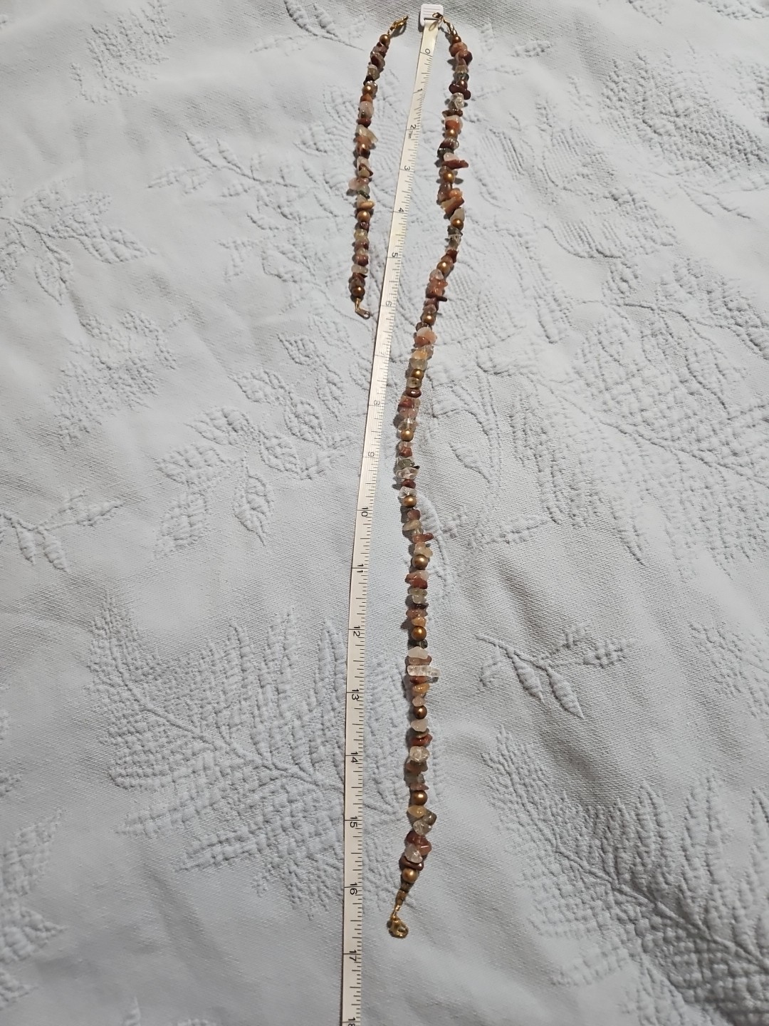 Vintage Multi-Stone Necklace and Bracelet Set 17.5in Necklace And 7in Bracelet