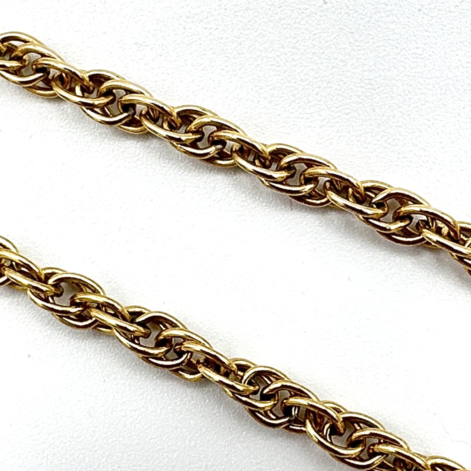 12K gold-filled necklace – vintage 24.25″ double link chain yellow GF 16g AC Co