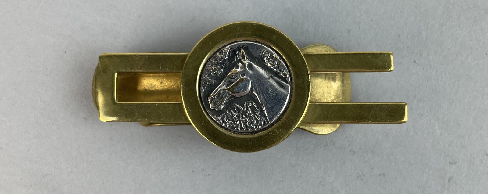 VTG LOT Of 7 Gold Plate metal cufflinks + Equestrian MONEY CLIP MIXED LOT