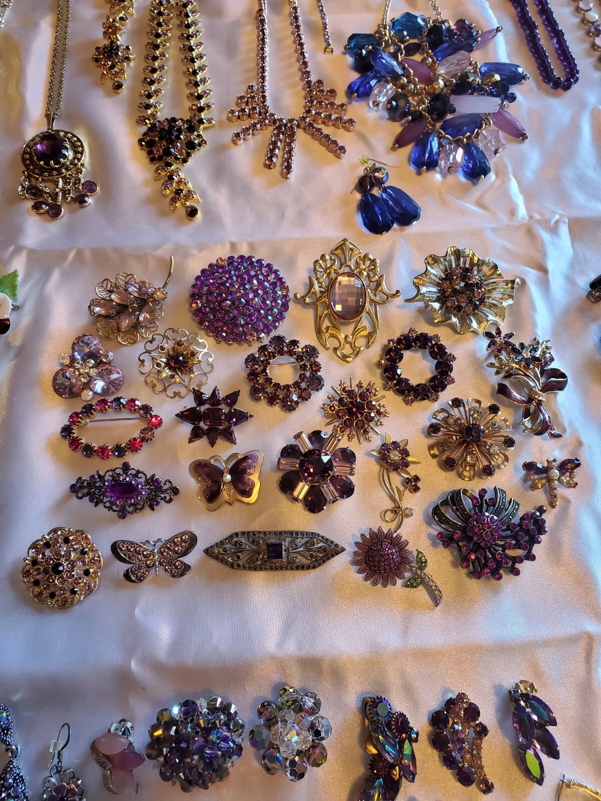 Large PURPLE 140 + PC Vintage Jewelry Lot Collection