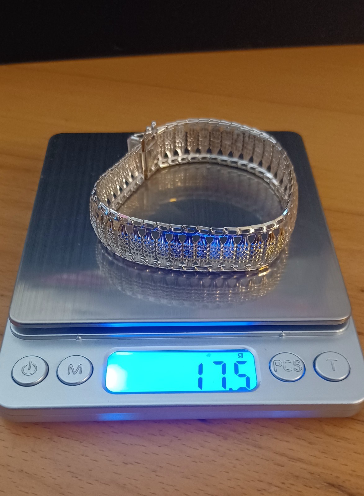 Vintage 11MM Sterling Silver Milor Italy Bar Chain Link Bracelet 7.5 ” – 17.5 Gr