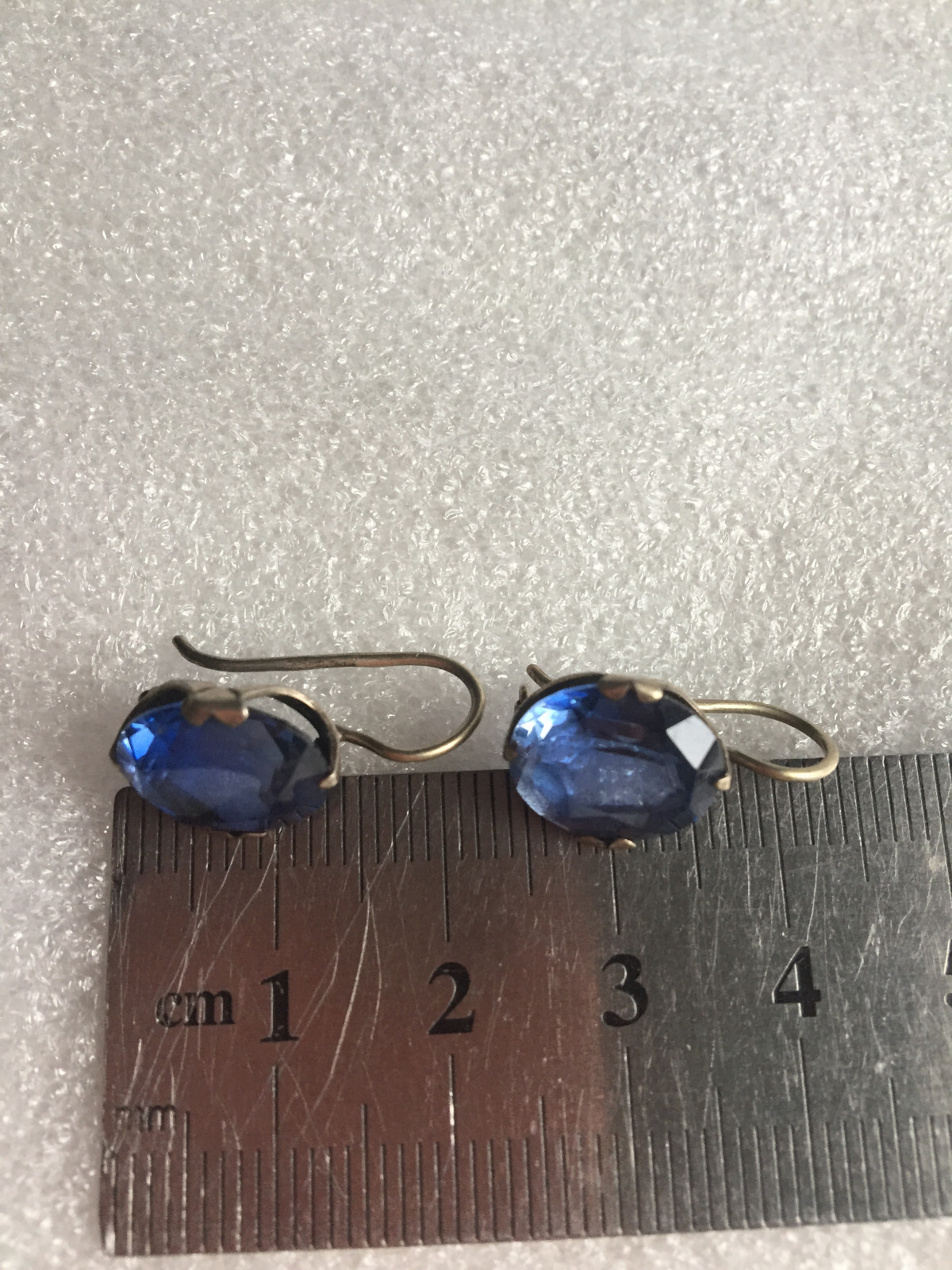 Earrings silver 875 Russian Soviet topaz Ural vintage USSR Rare old antique