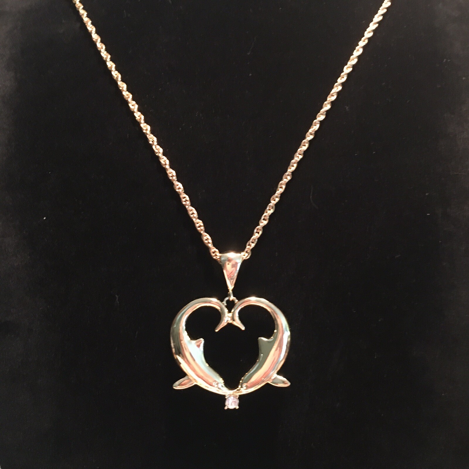 Fabulous Bon Worth Vintage Gold Tone Micky Mouse Pendant Necklace