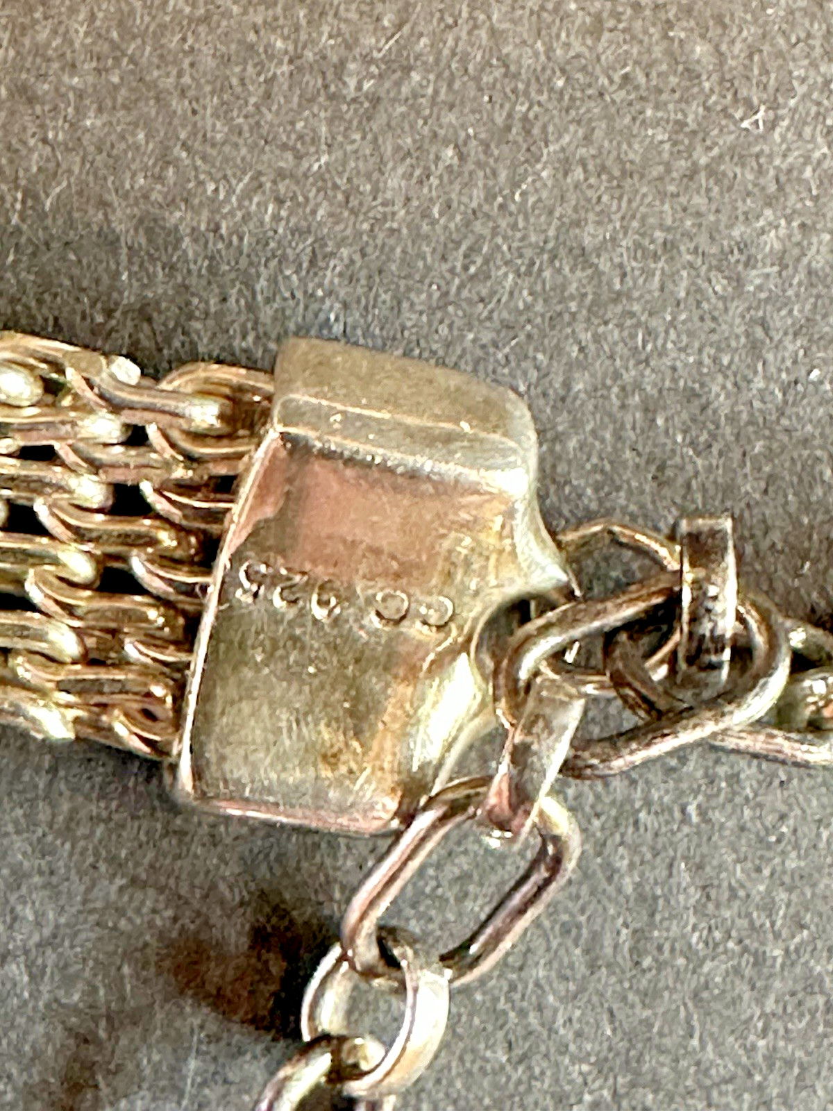 VINTAGE SIGNED GC 925 SOLID STERLING SILVER MESH LINK CHAIN NECKLACE 40 GRAMS