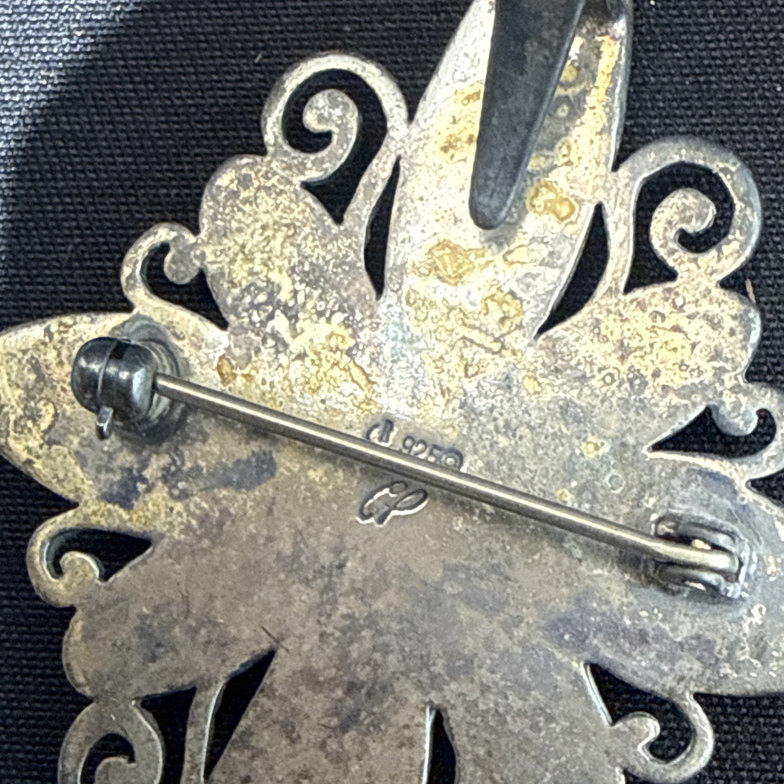 Carolyn Pollack Relios Brooch Sterling Silver Color Burst cross