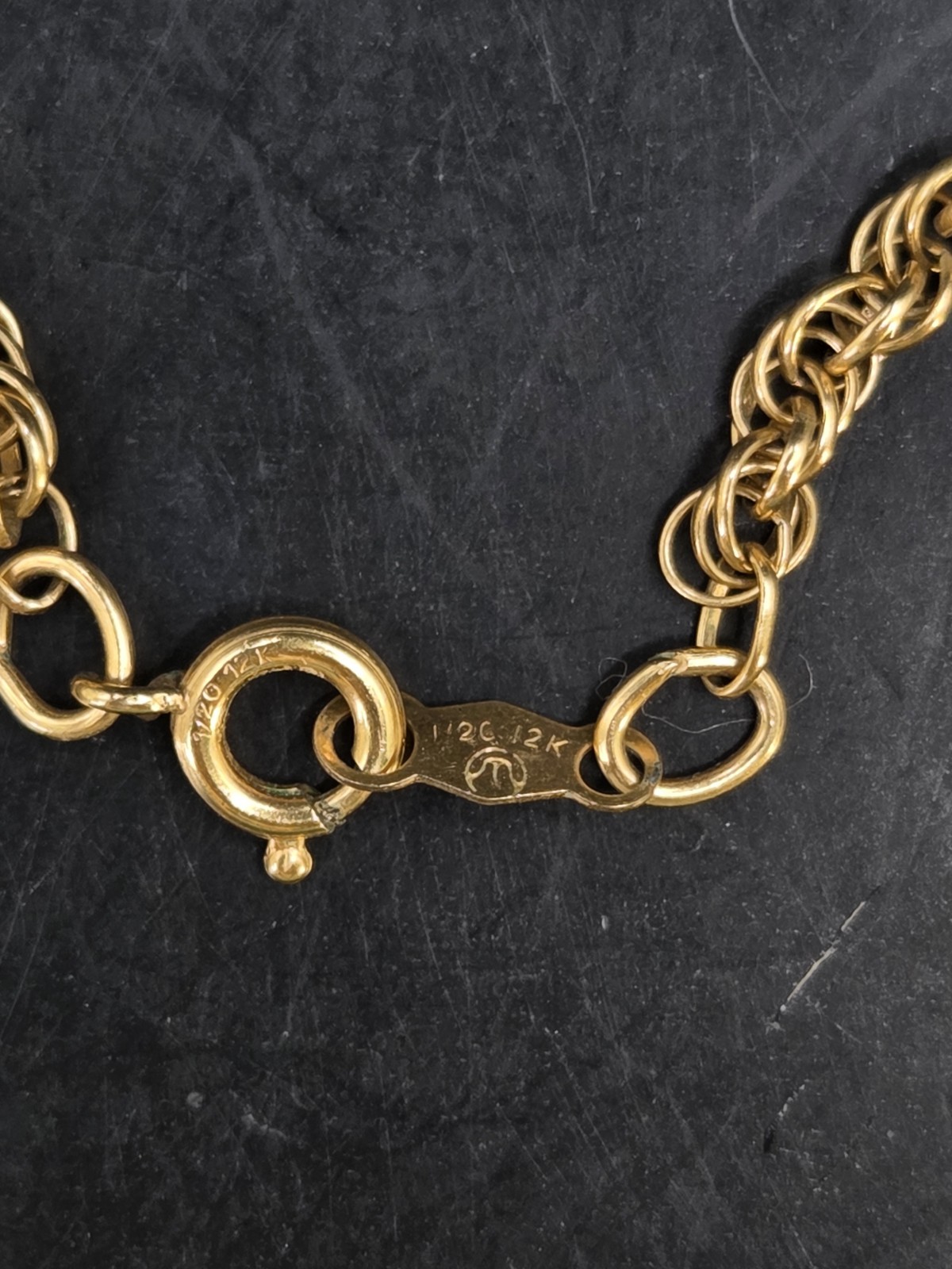 Vintage 1/20 12k Gold Filled Rope Chain Necklace 30 Inch