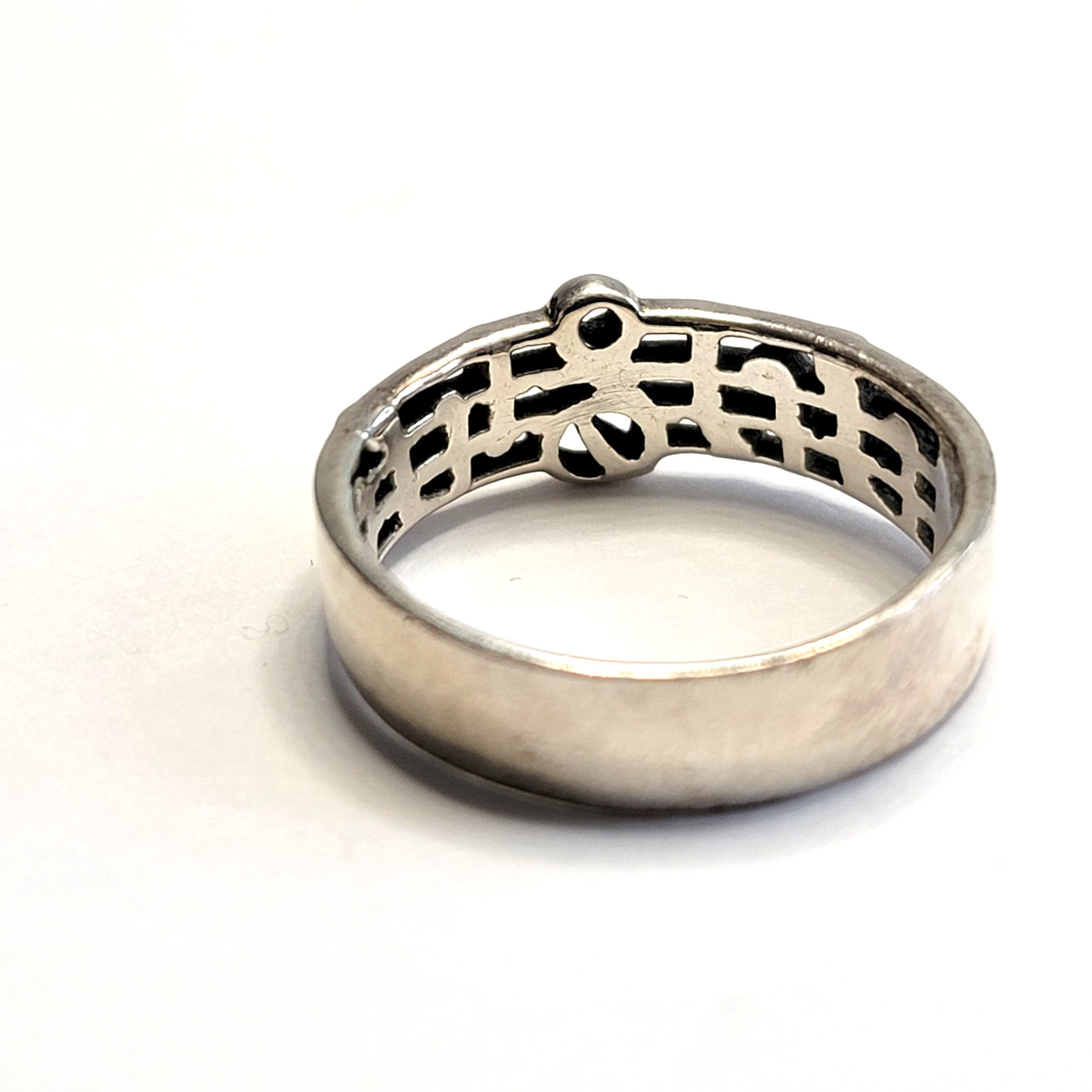 Vintage 925 Silver Music Staff Treble Clef Notes Ring Size 8.75 Musician Unisex