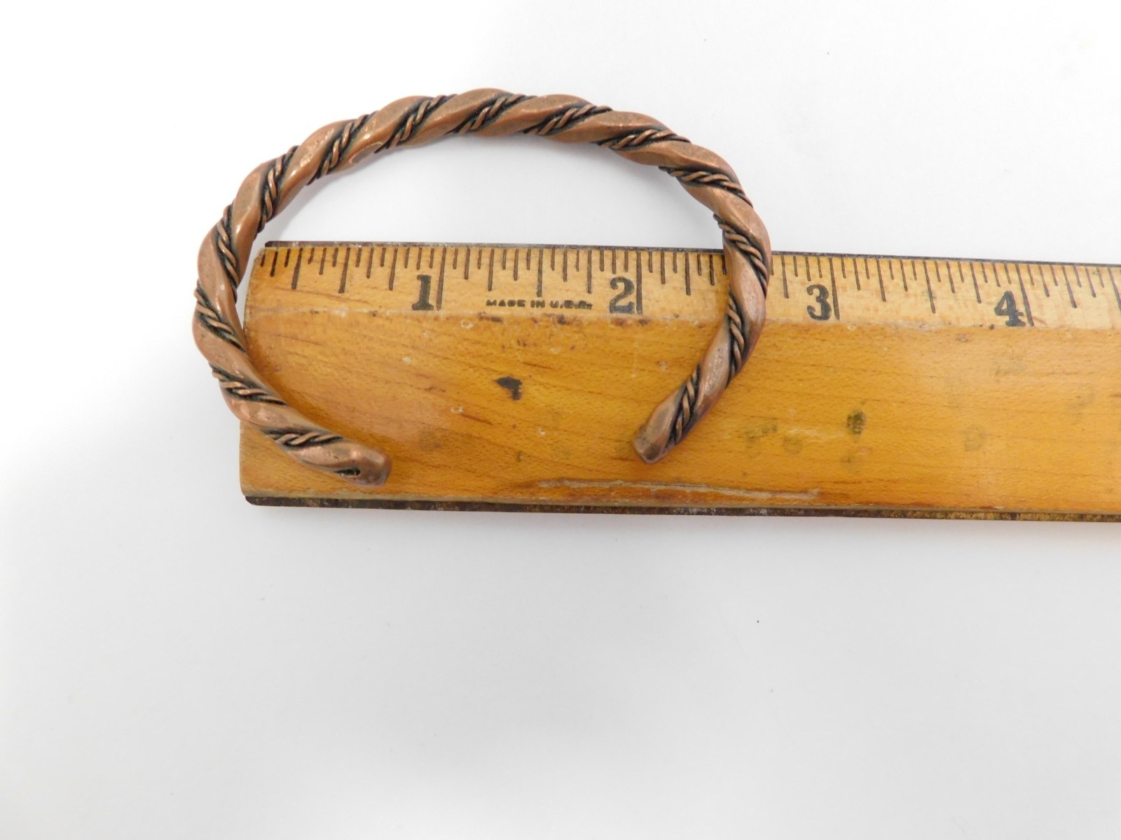 Vintage South Western Twisted Copper Cuff Bracelet