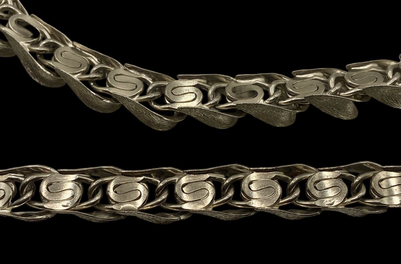 Vintage Aluminum Flower Necklace Earrings Bracelet Set~Lightweight Design~1950s