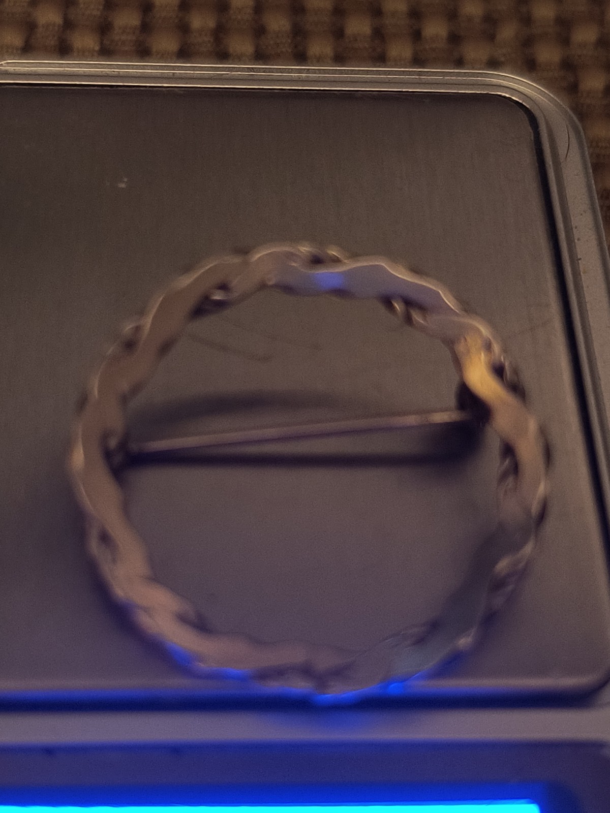 Silver Twist Braid Brooch #536