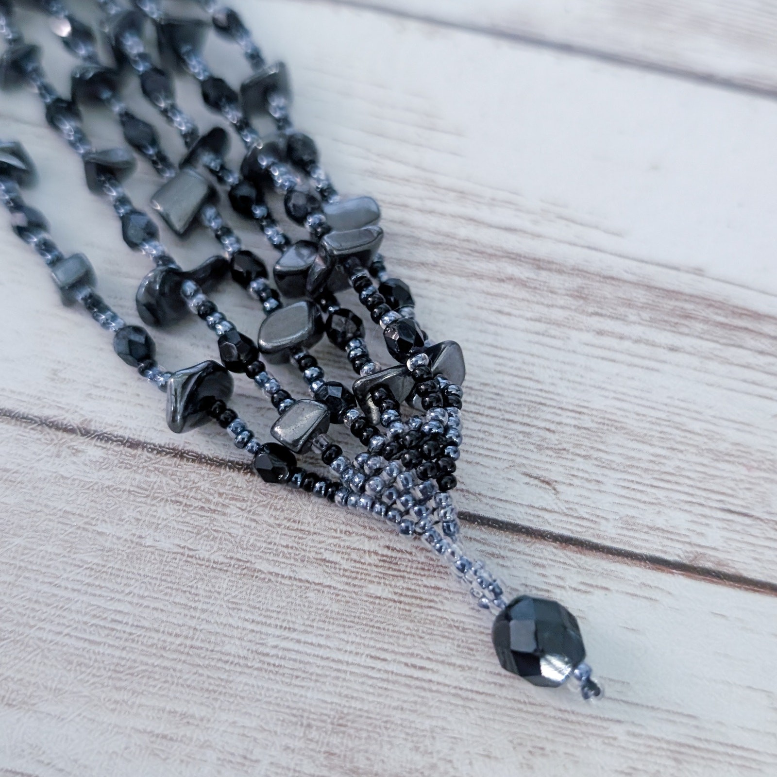 Vintage Bracelet – Multi Strand – Dark Tones/Blue – Statement