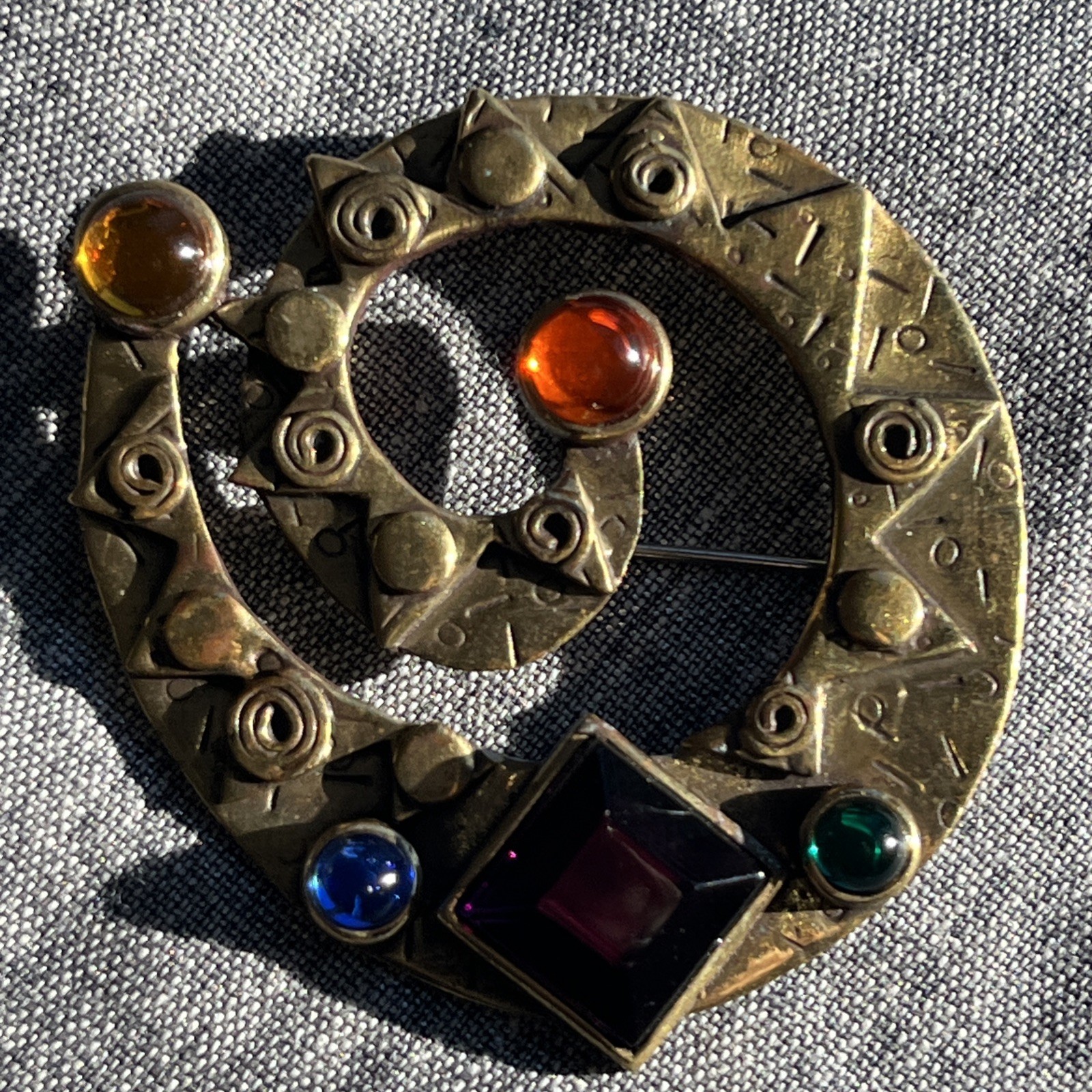 Vintage 1980s Deborah Robert’s Handmade Artisan Whimsical Brooch